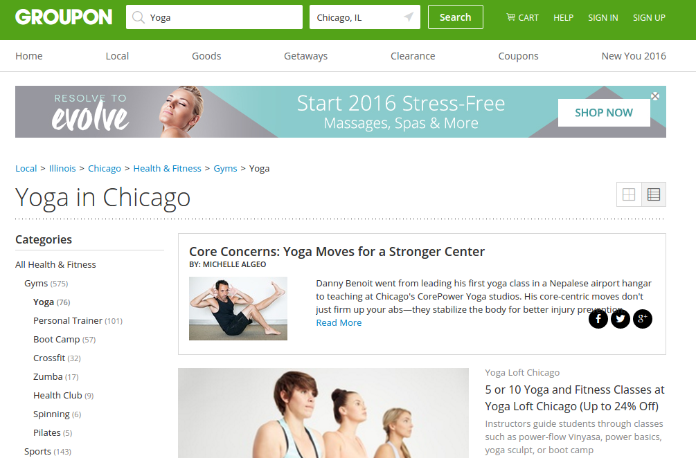 Stay active and save money on Yoga classes with Groupon